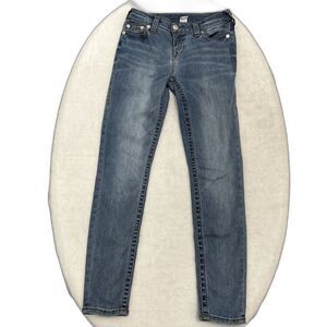 🔥True Religion Women's Jeans Halle Mid RIse Super Skinny Size 29 VGC